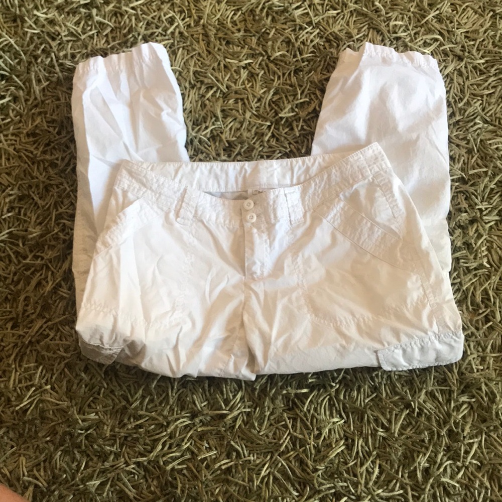 White cargo pants